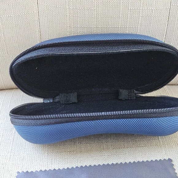 Hobie Eyeglasses Case Zip Around Semi Hard Case Blue Tone Case only - Picture 10 of 11